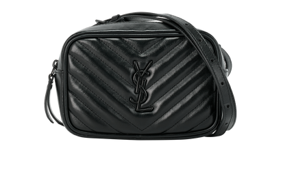 Lou Belt Bag, &pound;550, Handbags, Black, Leather, Front view